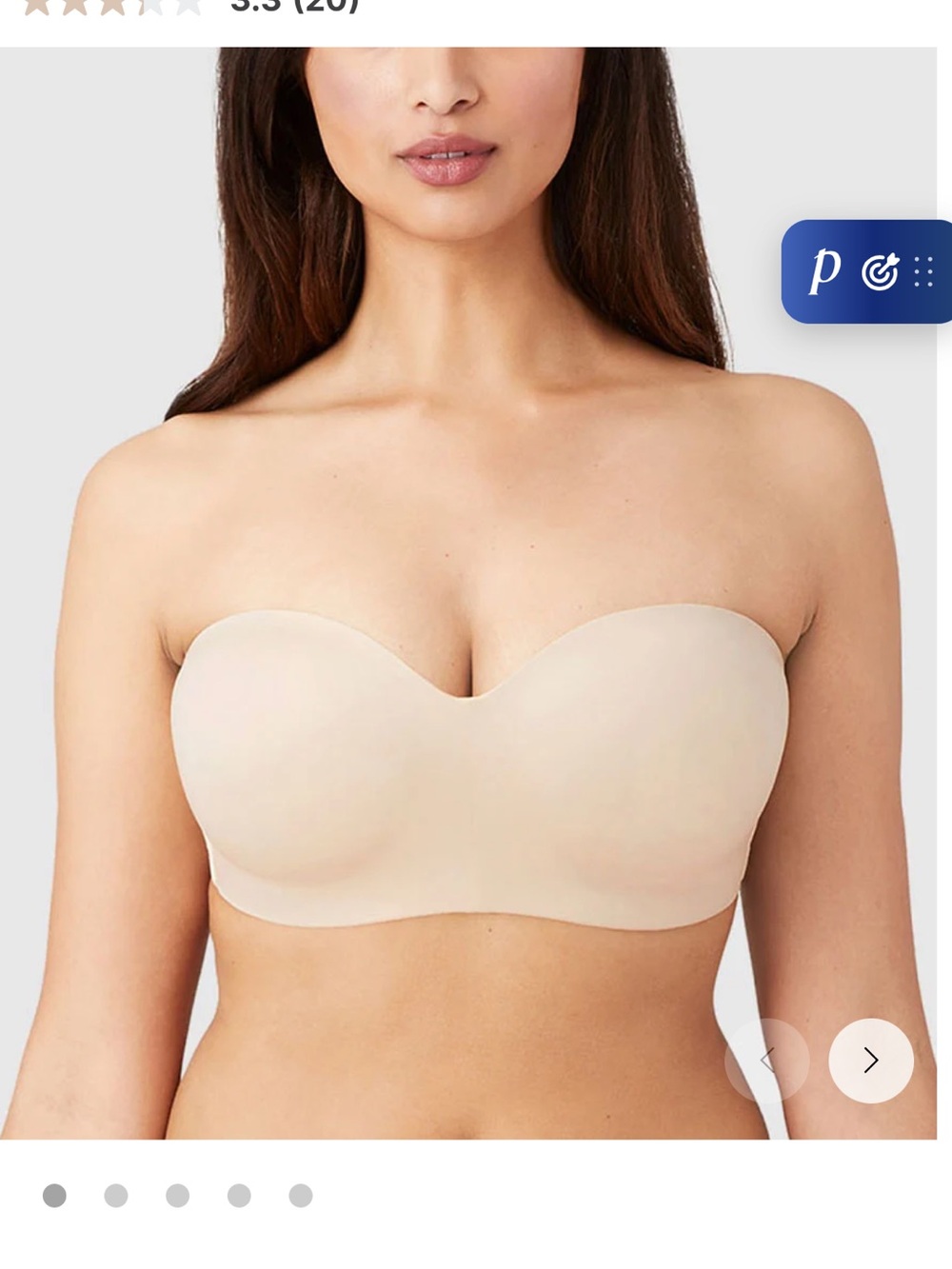 Wacoal Strapless Molded Bandeau in Light Cream style 854372